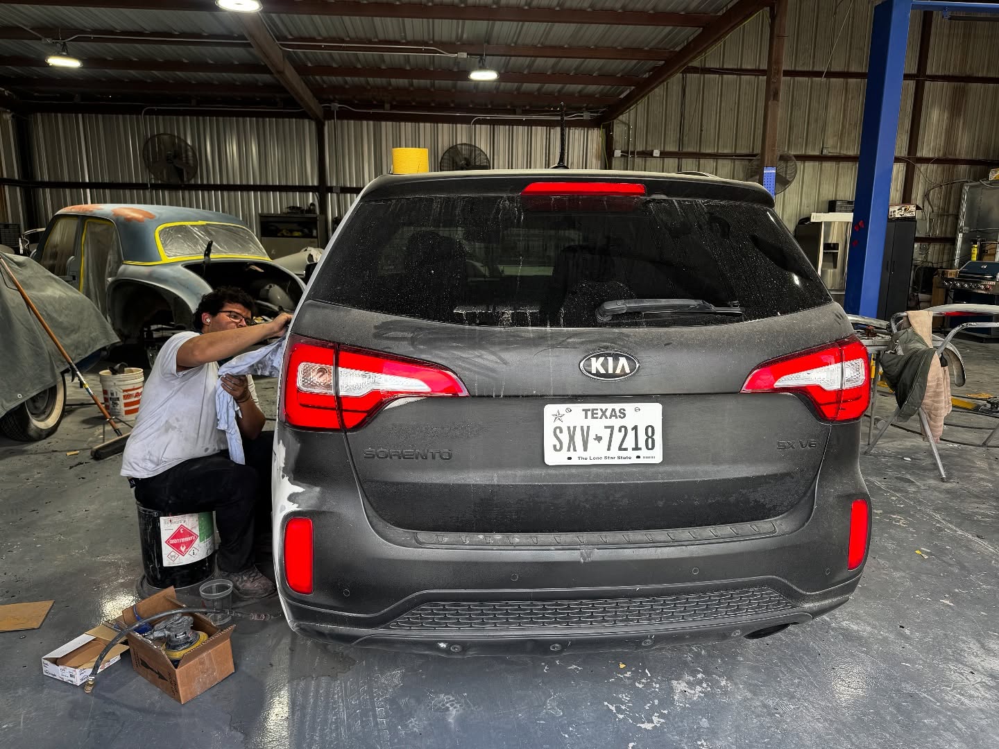Black Kia full paint restoration Houston TX — project photo 1 of 13