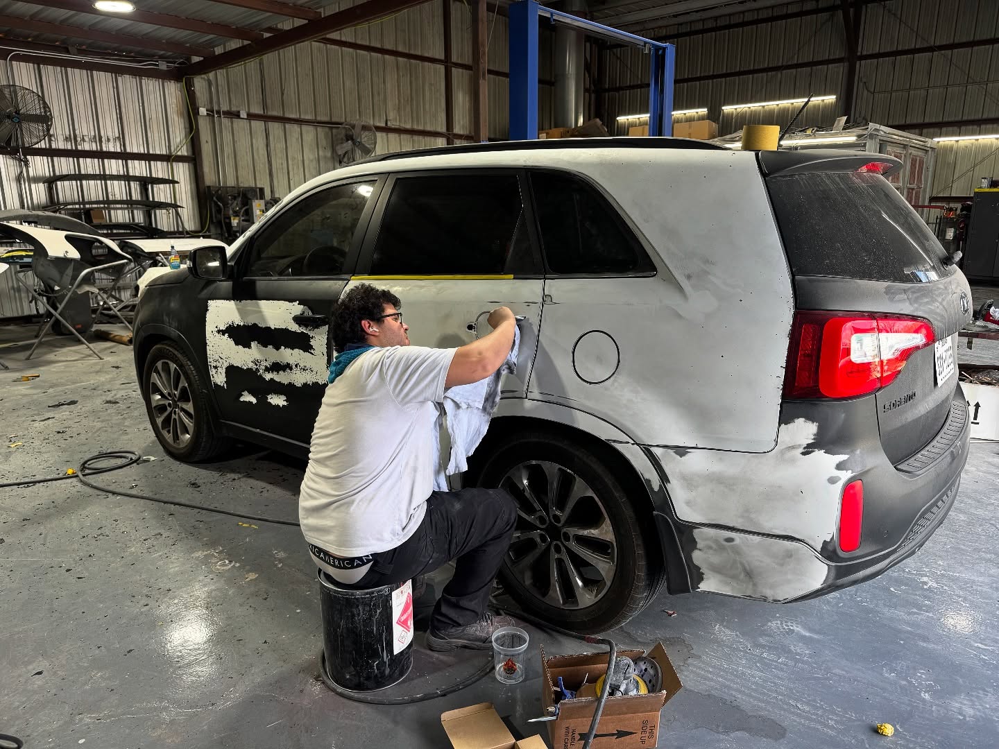 Black Kia full paint restoration Houston TX — project photo 10 of 13