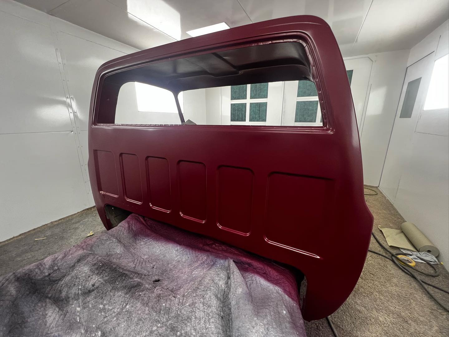 Red Chevy full paint restoration Houston TX — project photo 4 of 93