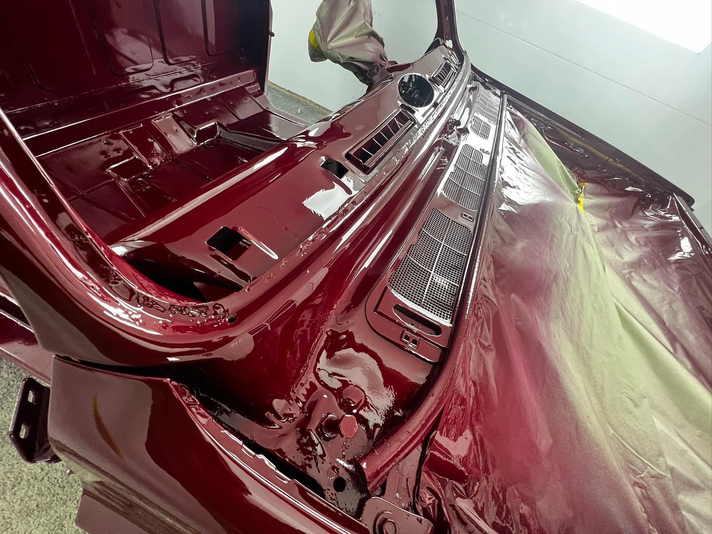Red Chevy full paint restoration Houston TX — project photo 8 of 93