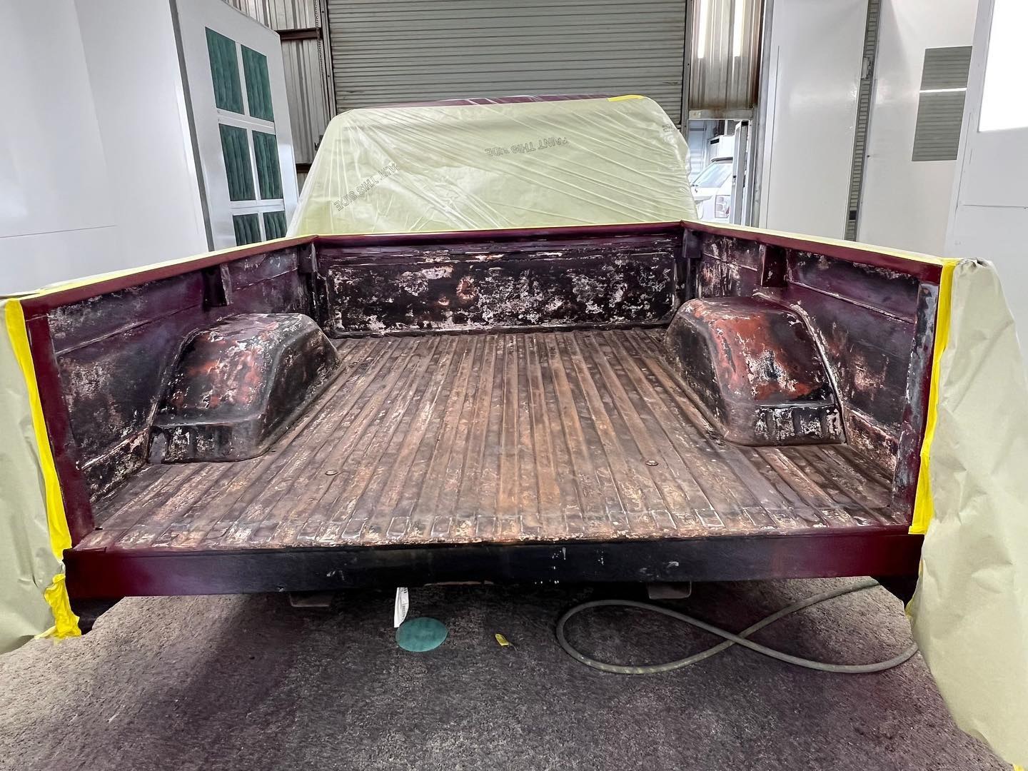Red Chevy full paint restoration Houston TX — project photo 9 of 93