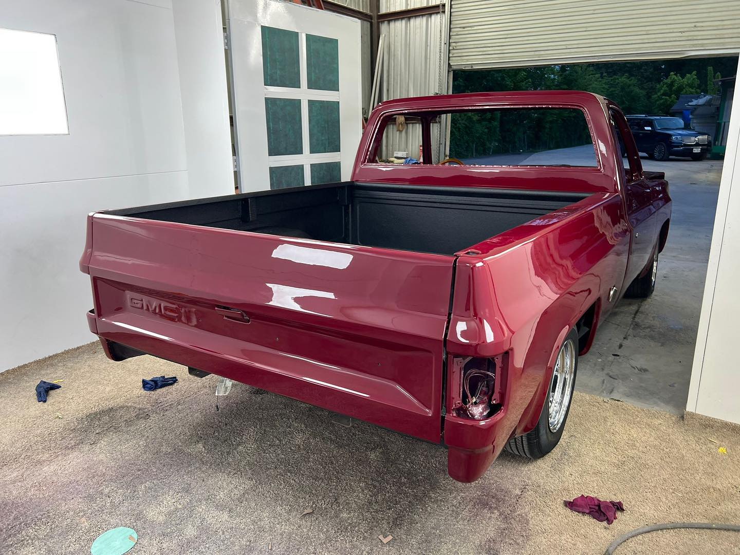 Red Chevy full paint restoration Houston TX — project photo 11 of 93