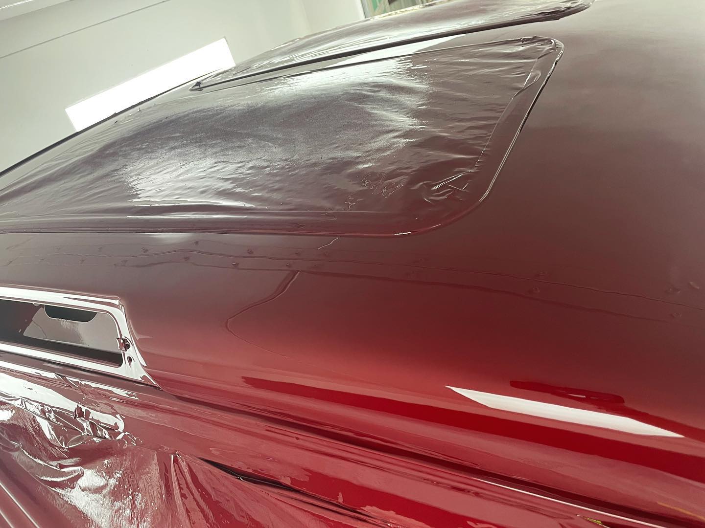 Red Chevy full paint restoration Houston TX — project photo 18 of 93