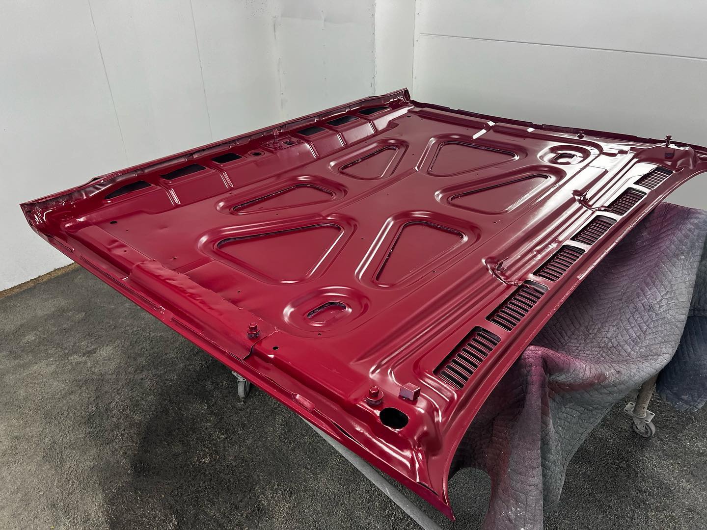 Red Chevy full paint restoration Houston TX — project photo 21 of 93
