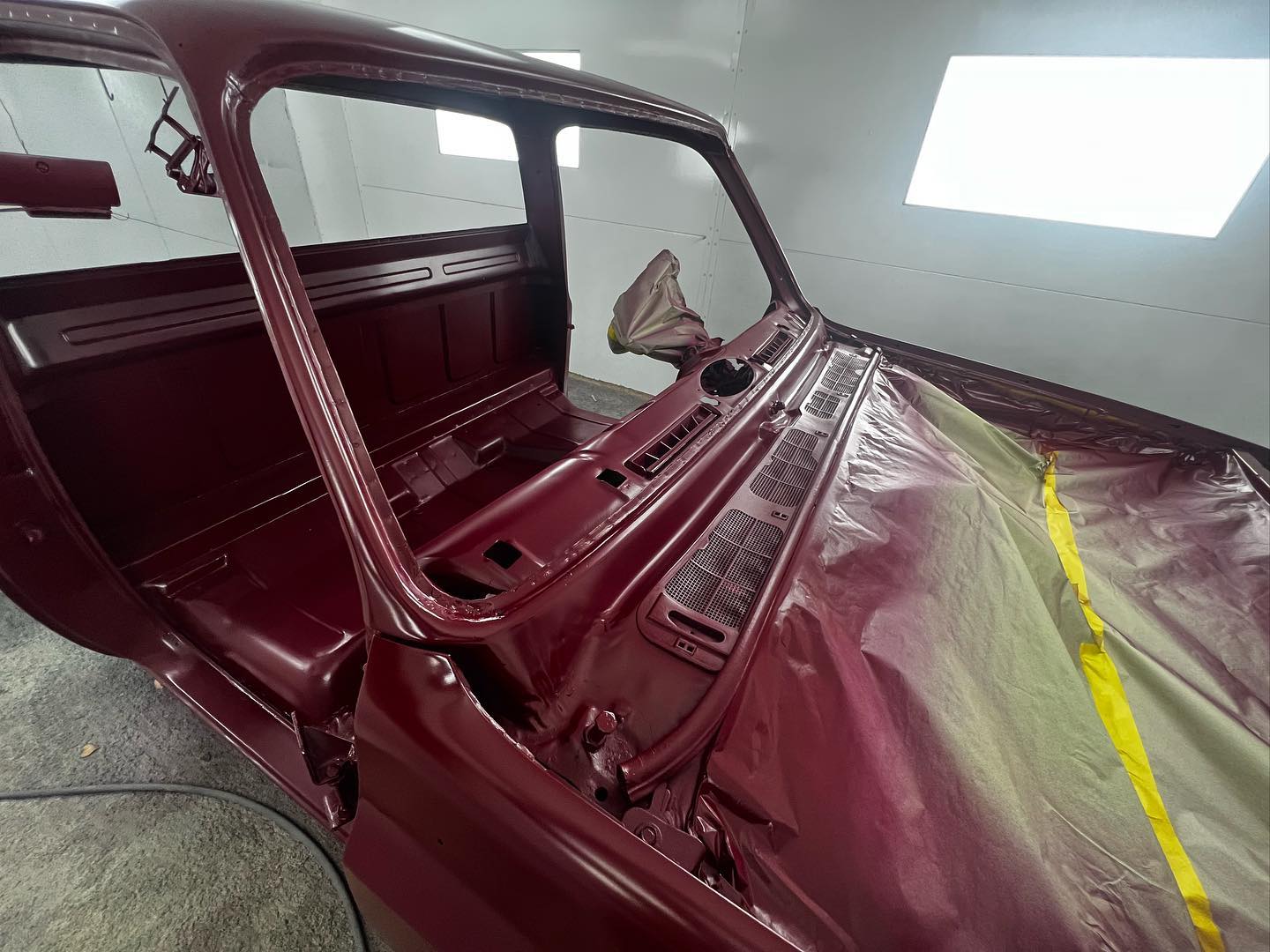 Red Chevy full paint restoration Houston TX — project photo 25 of 93
