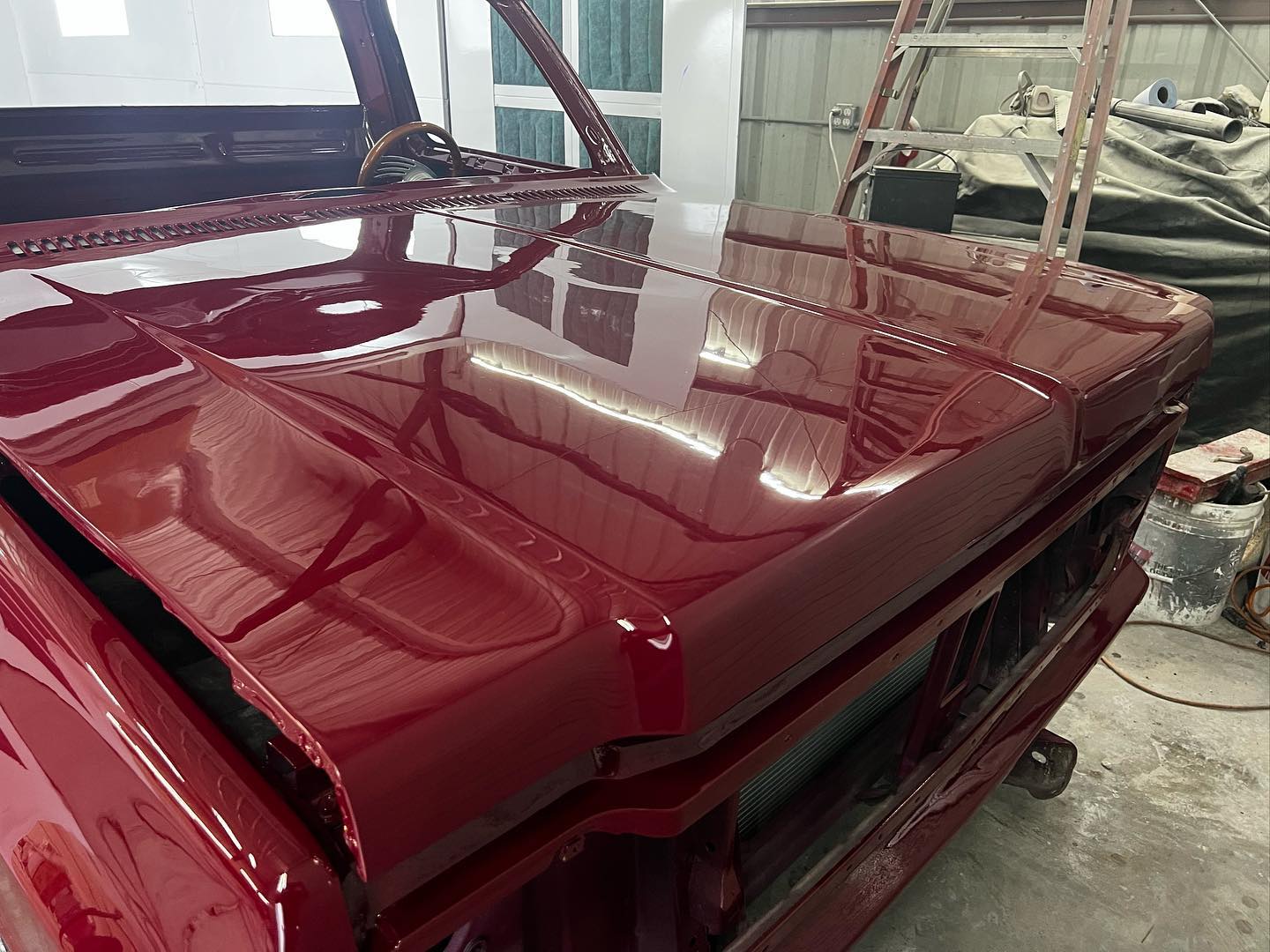 Red Chevy full paint restoration Houston TX — project photo 29 of 93