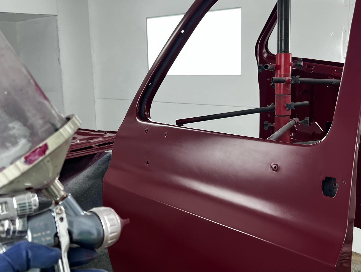 Red Chevy full paint restoration Houston TX — project photo 30 of 93
