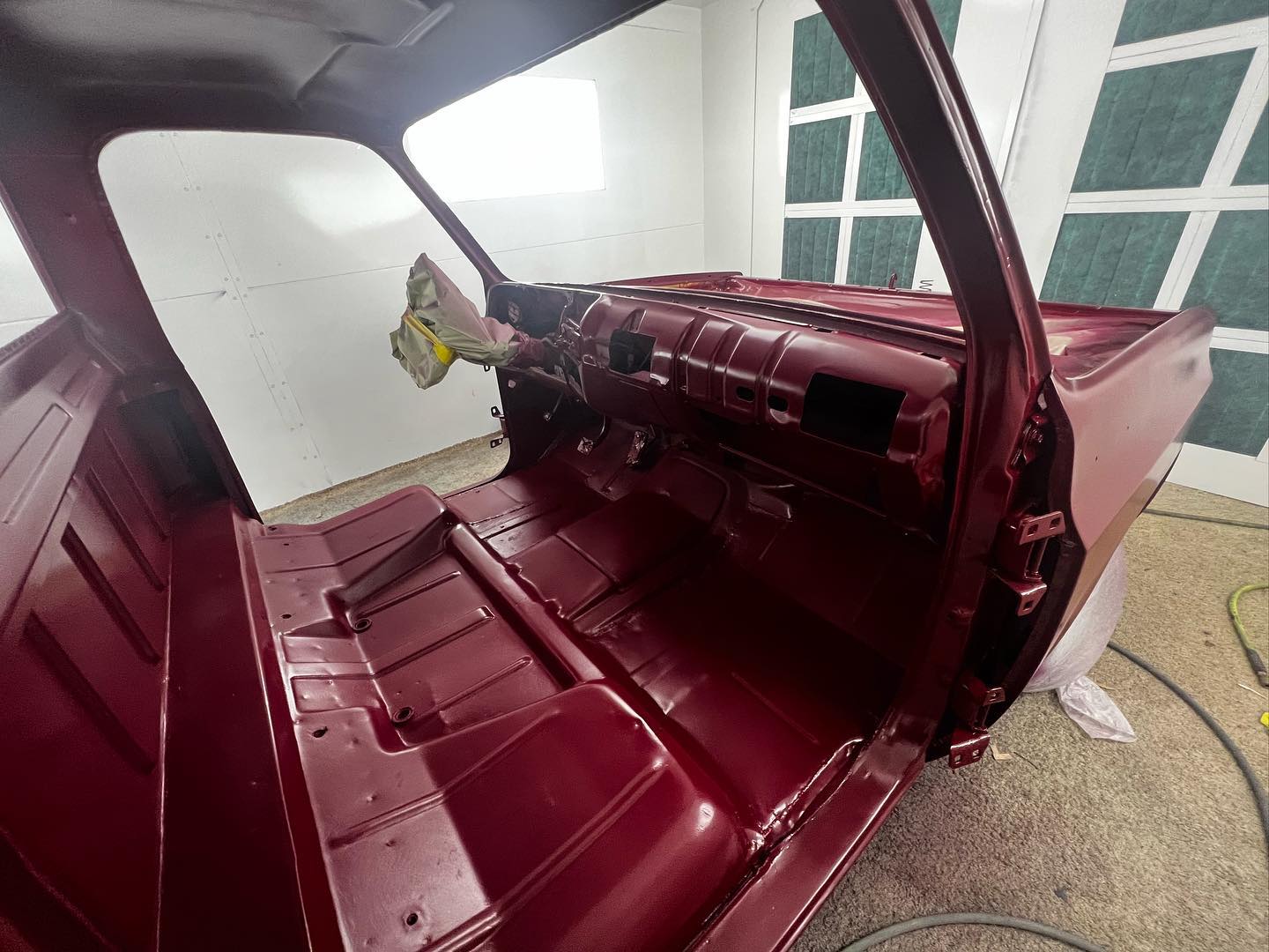 Red Chevy full paint restoration Houston TX — project photo 37 of 93