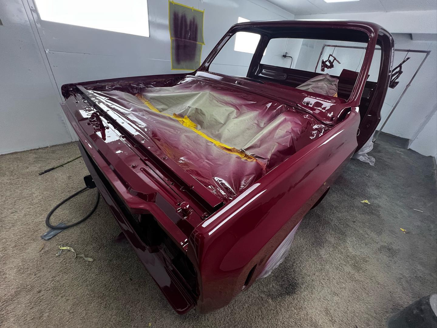 Red Chevy full paint restoration Houston TX — project photo 40 of 93