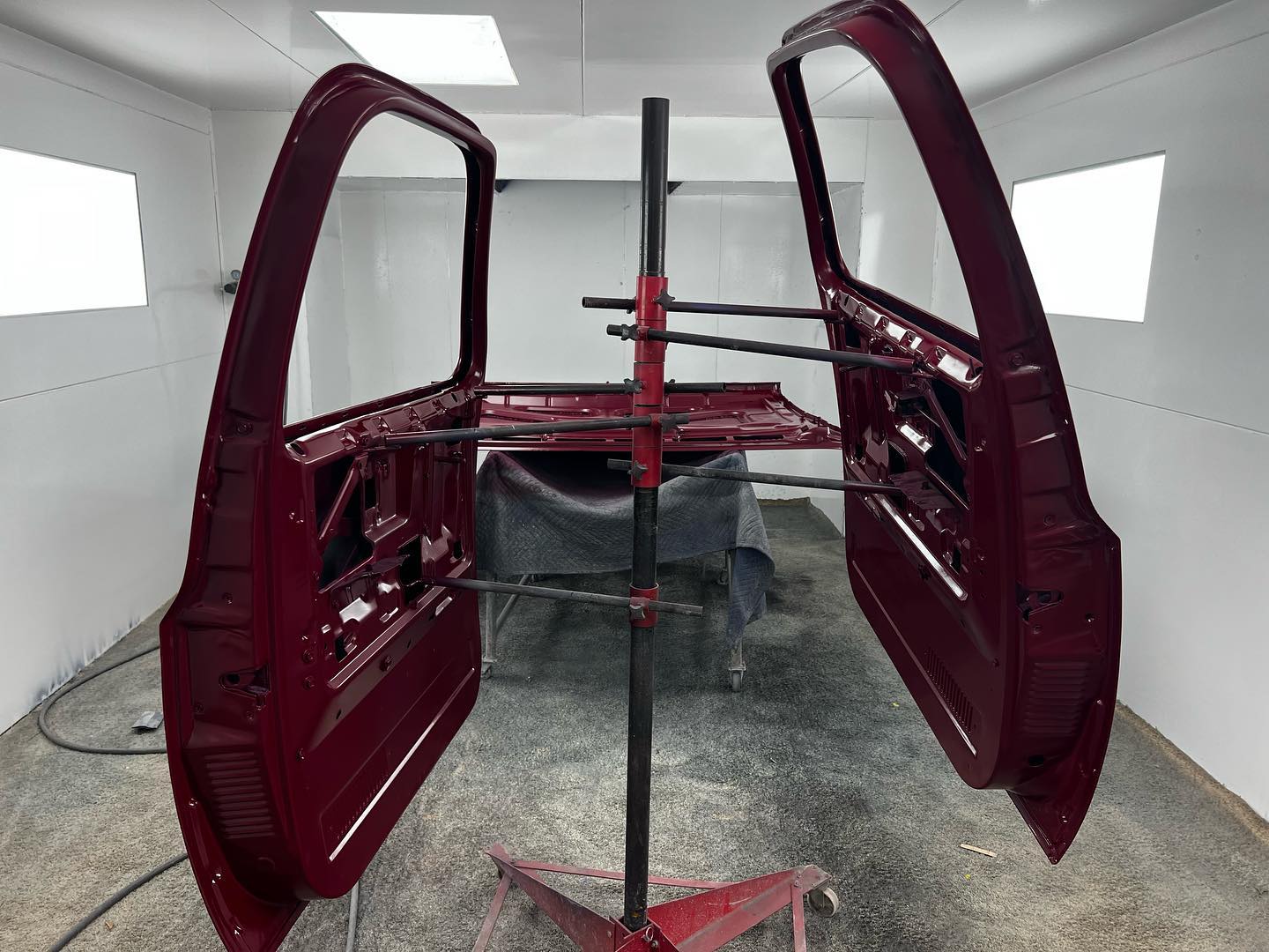 Red Chevy full paint restoration Houston TX — project photo 45 of 93