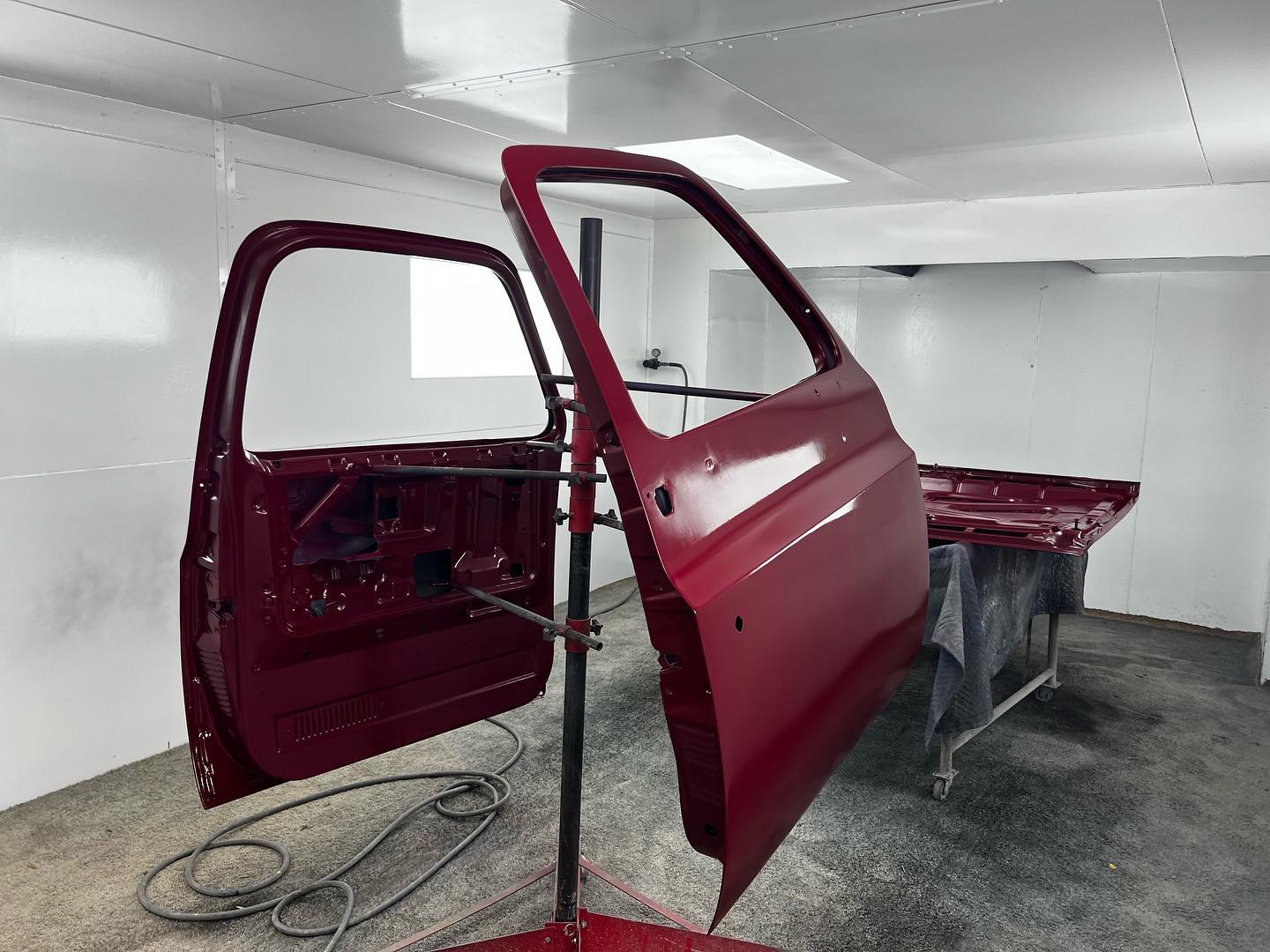 Red Chevy full paint restoration Houston TX — project photo 49 of 93
