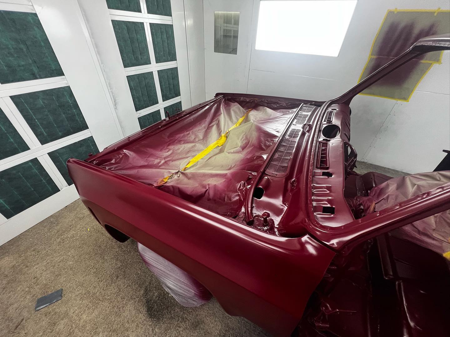 Red Chevy full paint restoration Houston TX — project photo 50 of 93