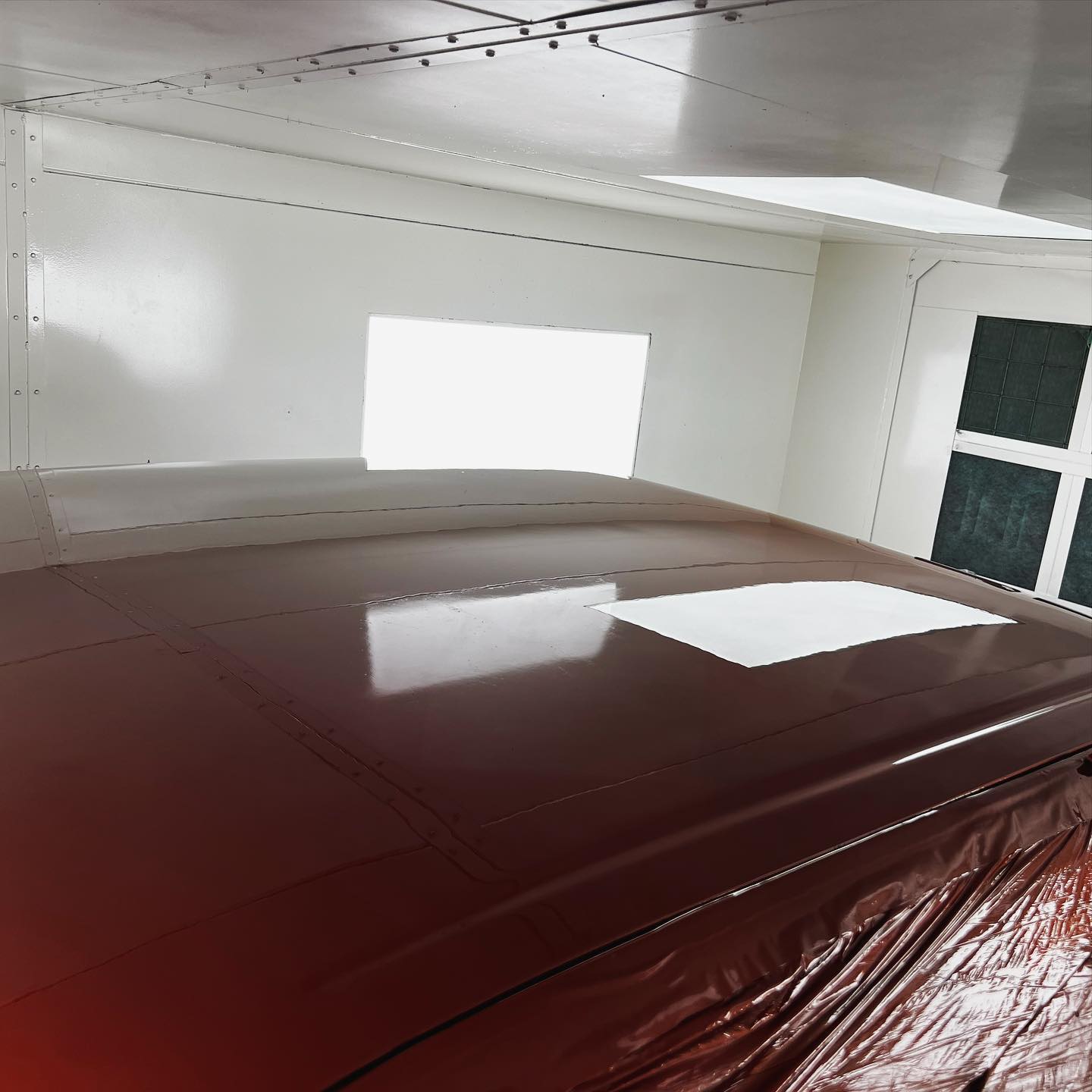 Red Chevy full paint restoration Houston TX — project photo 56 of 93