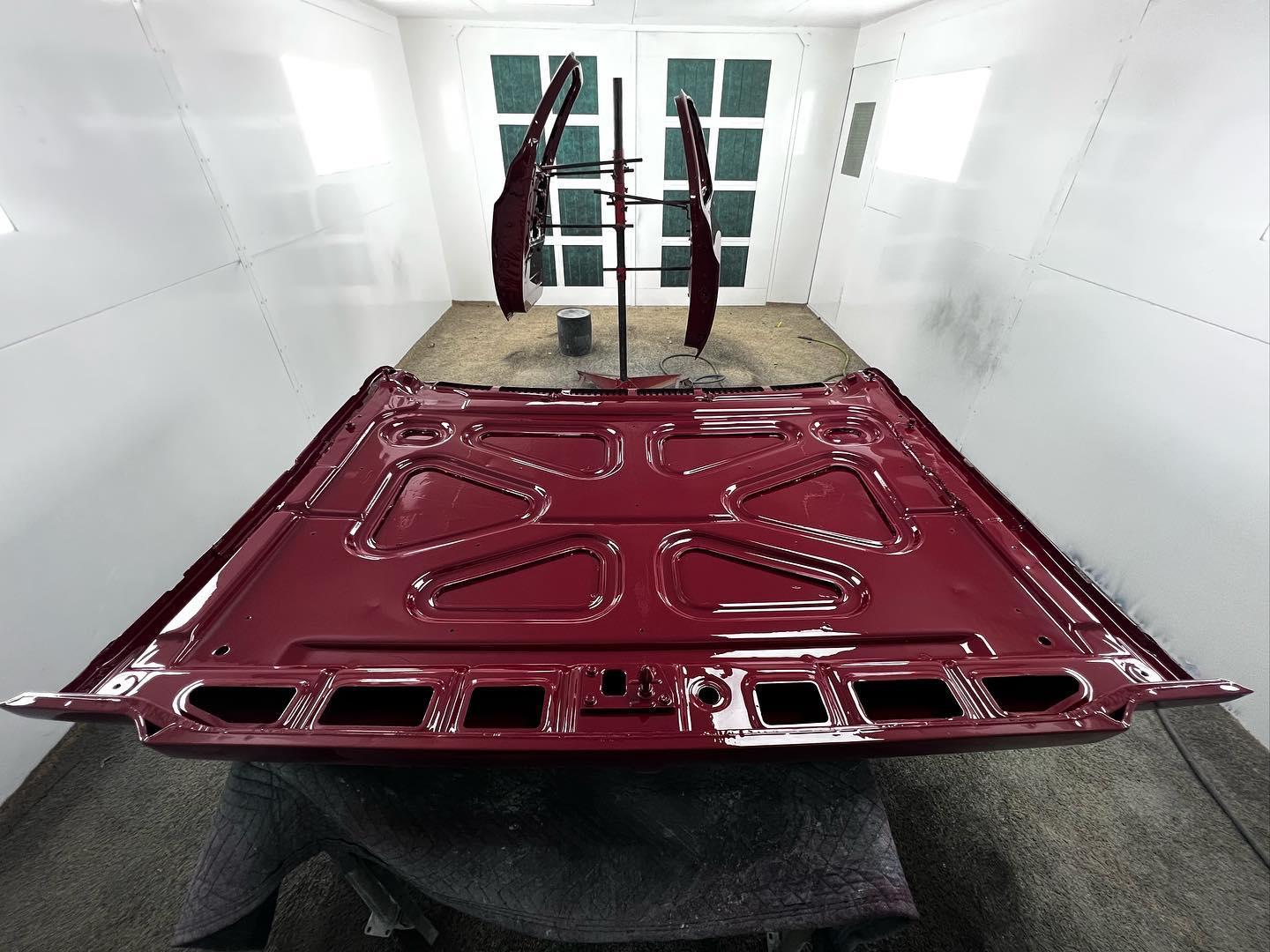 Red Chevy full paint restoration Houston TX — project photo 60 of 93