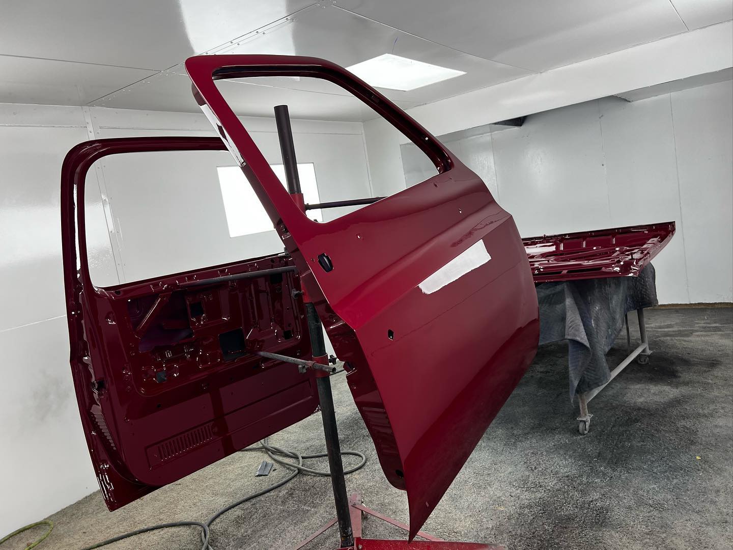 Red Chevy full paint restoration Houston TX — project photo 63 of 93