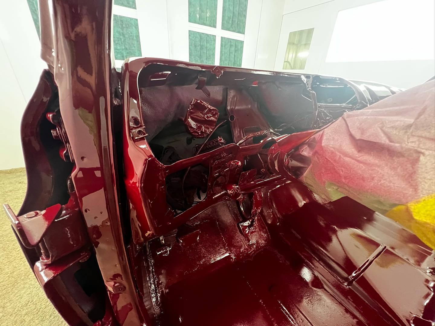 Red Chevy full paint restoration Houston TX — project photo 66 of 93