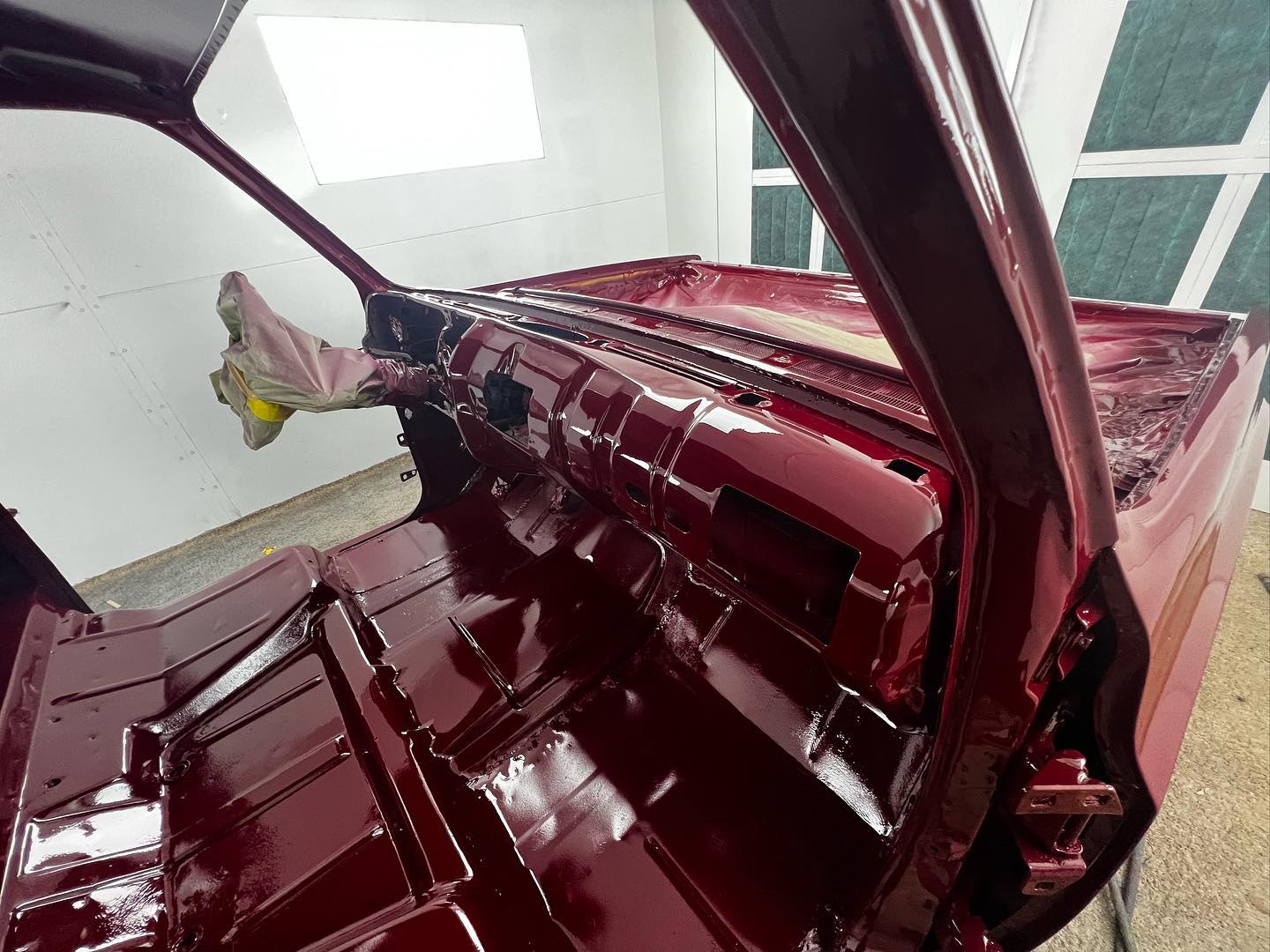Red Chevy full paint restoration Houston TX — project photo 68 of 93