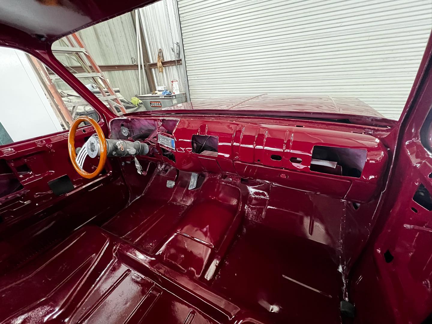 Red Chevy full paint restoration Houston TX — project photo 73 of 93