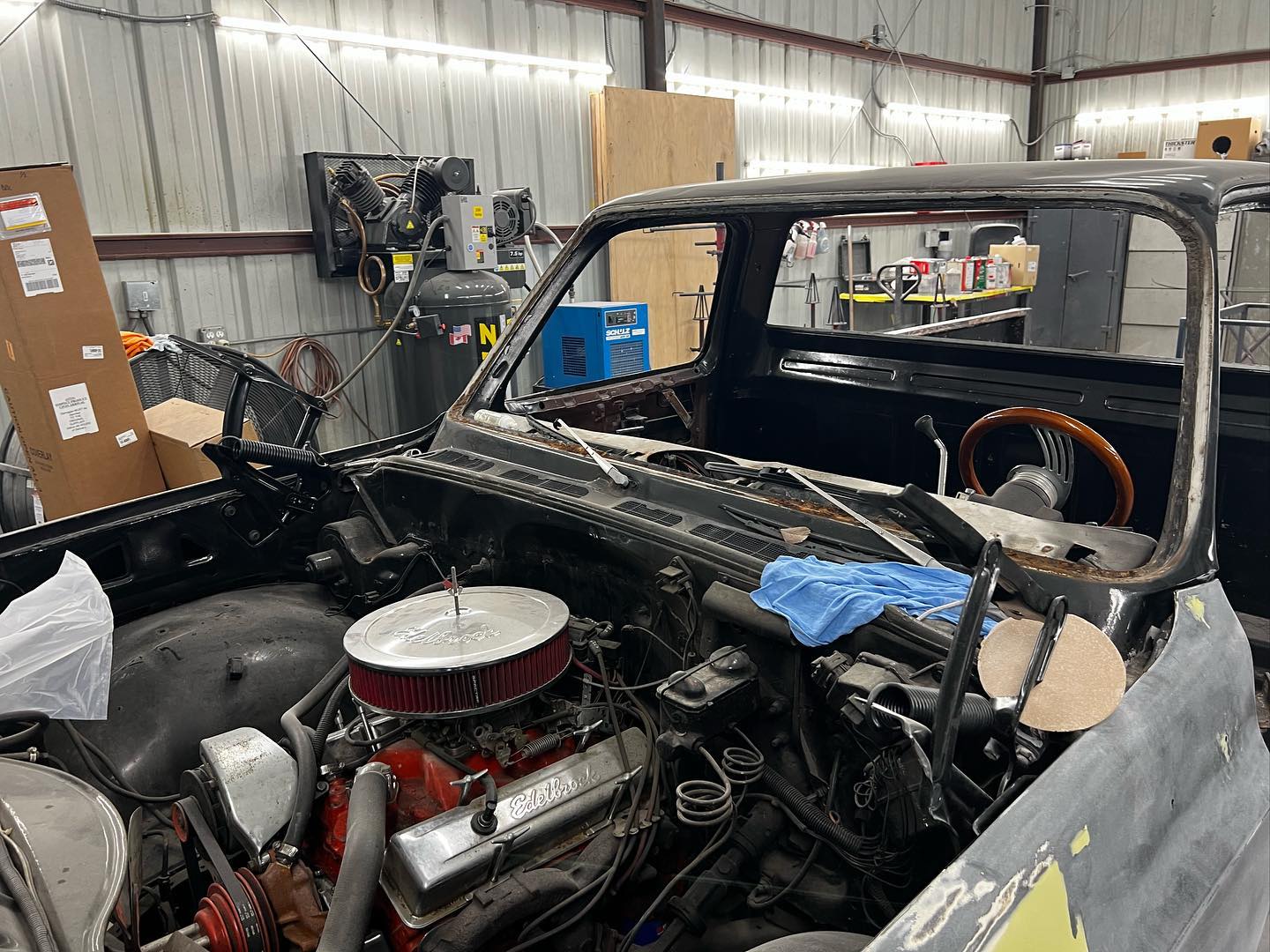 Red Chevy full paint restoration Houston TX — project photo 91 of 93