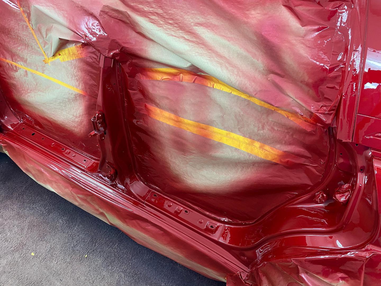 Red Dodge Ram 1500 full paint restoration — Houston TX — photo 4 of 65
