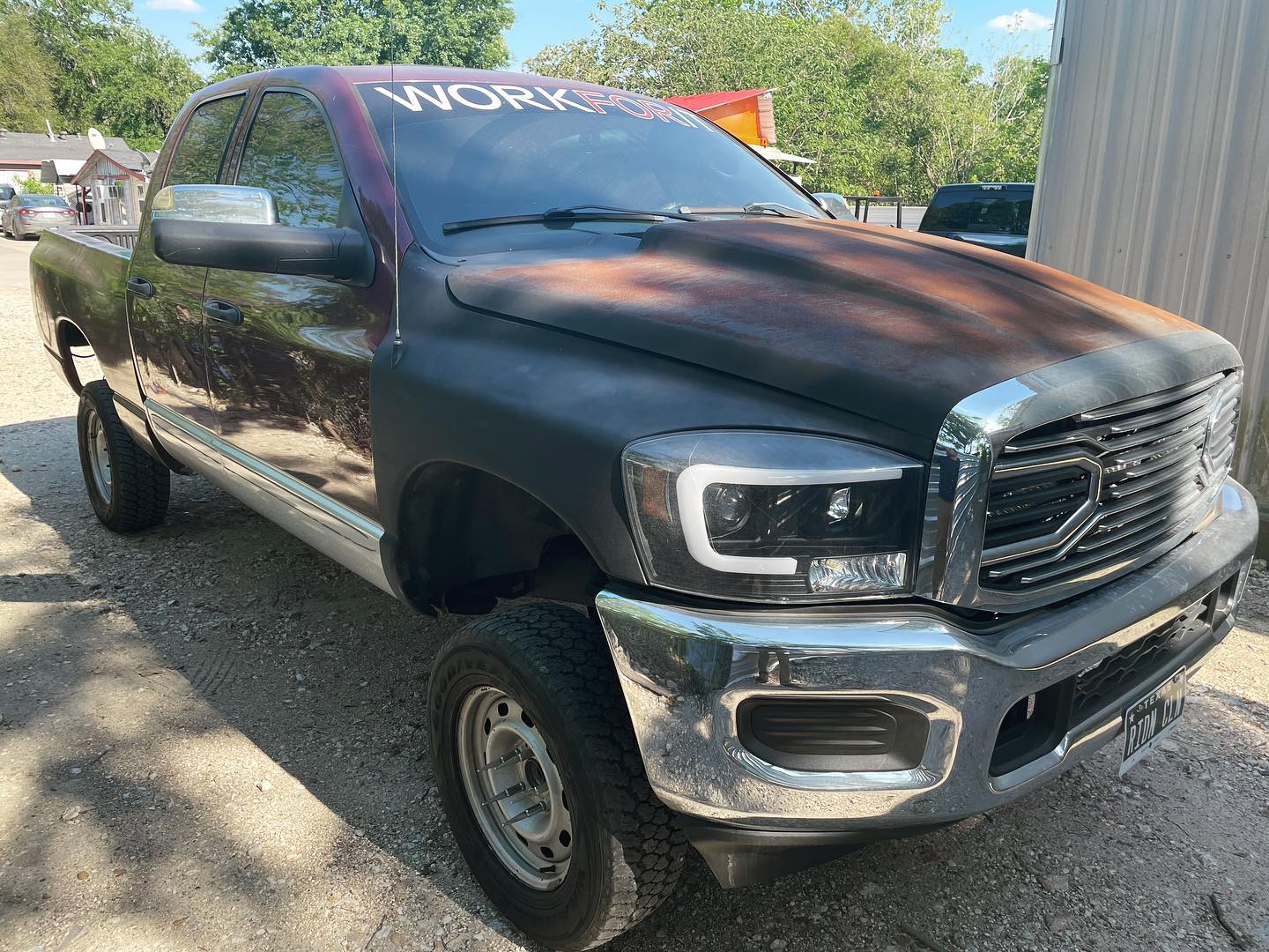 Red Dodge Ram 1500 full paint restoration — Houston TX — photo 8 of 65