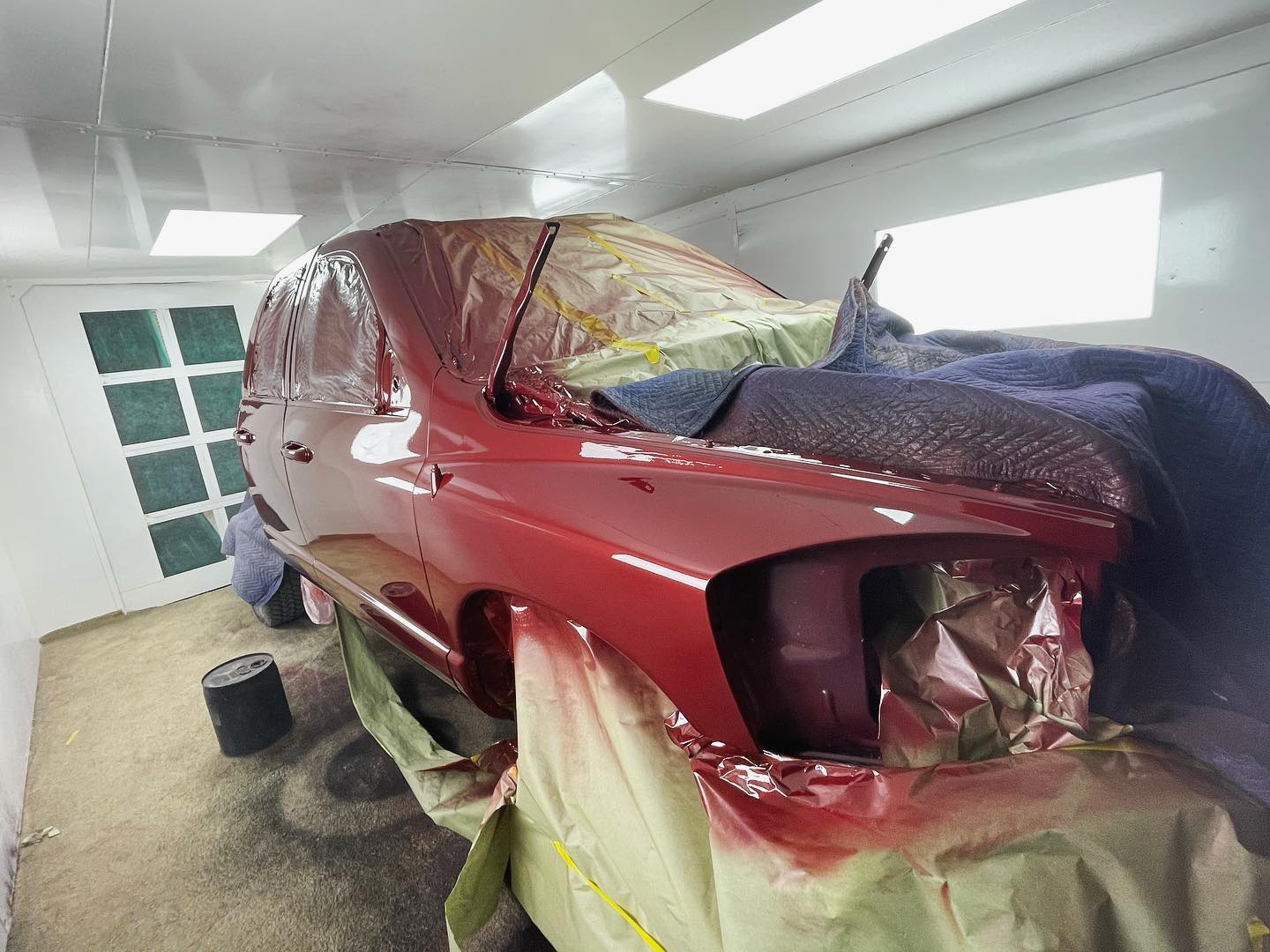 Red Dodge Ram 1500 full paint restoration — Houston TX — photo 9 of 65