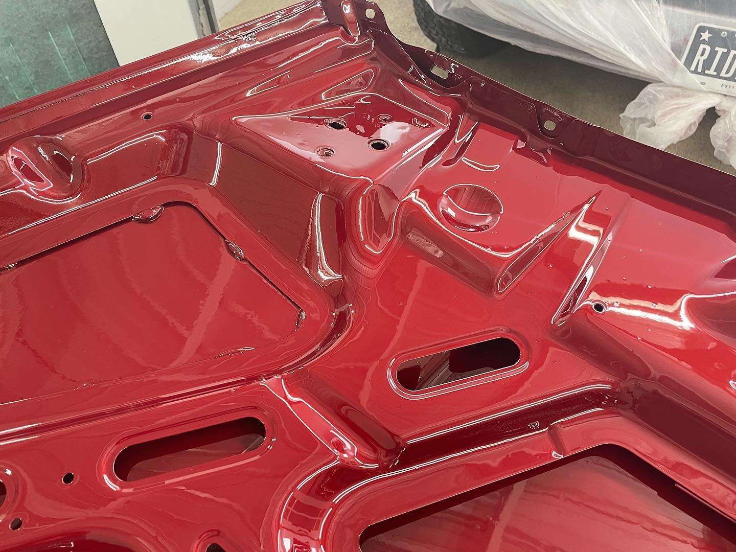 Red Dodge Ram 1500 full paint restoration — Houston TX — photo 10 of 65