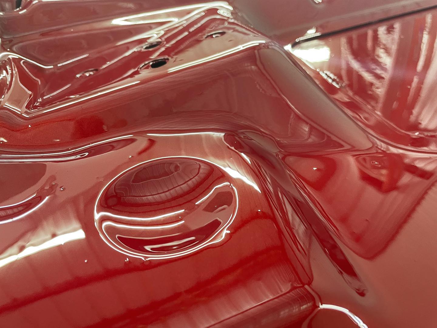 Red Dodge Ram 1500 full paint restoration — Houston TX — photo 13 of 65