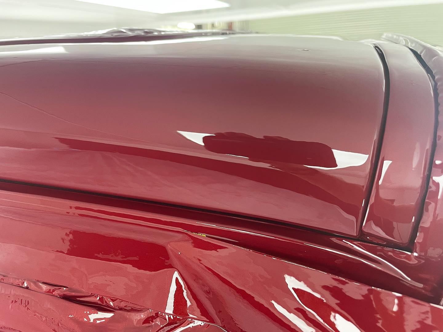 Red Dodge Ram 1500 full paint restoration — Houston TX — photo 14 of 65