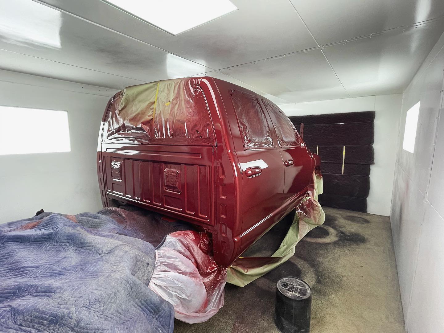 Red Dodge Ram 1500 full paint restoration — Houston TX — photo 21 of 65