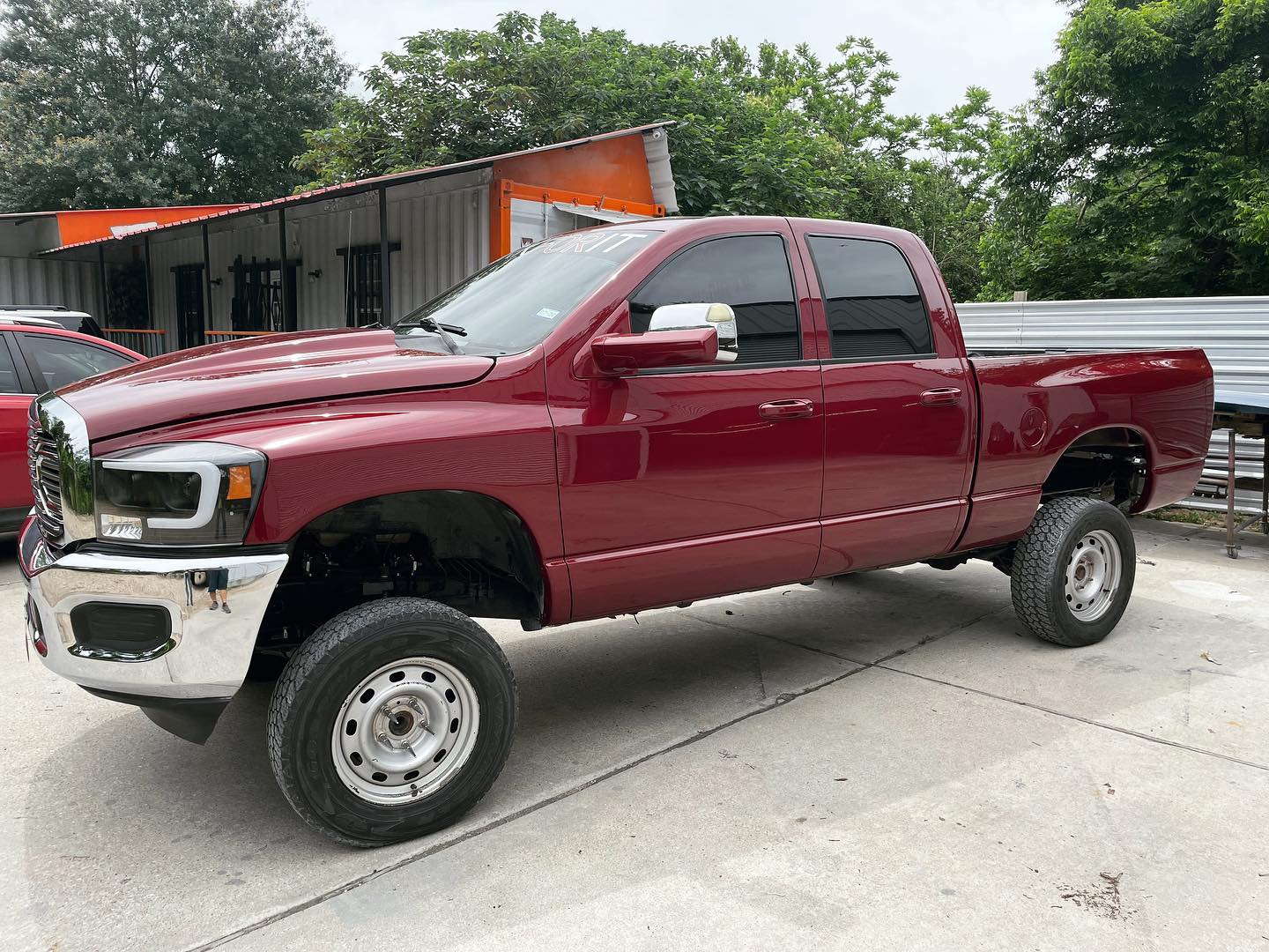 Red Dodge Ram 1500 full paint restoration — Houston TX — photo 24 of 65