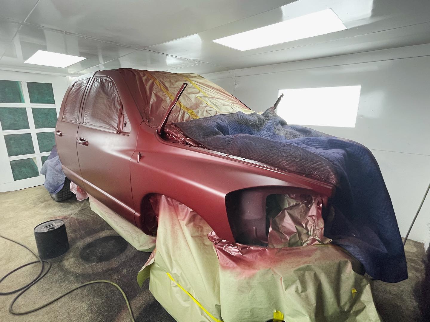 Red Dodge Ram 1500 full paint restoration — Houston TX — photo 32 of 65