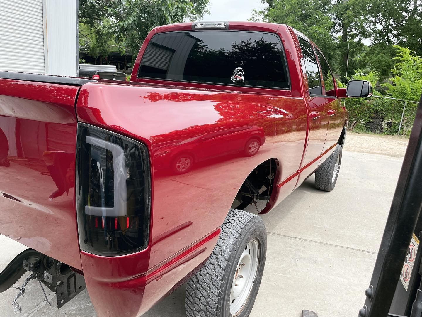 Red Dodge Ram 1500 full paint restoration — Houston TX — photo 33 of 65