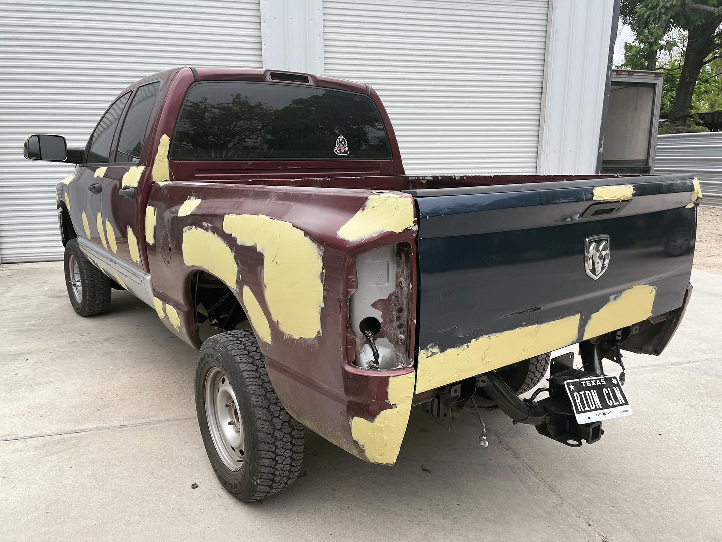 Red Dodge Ram 1500 full paint restoration — Houston TX — photo 35 of 65