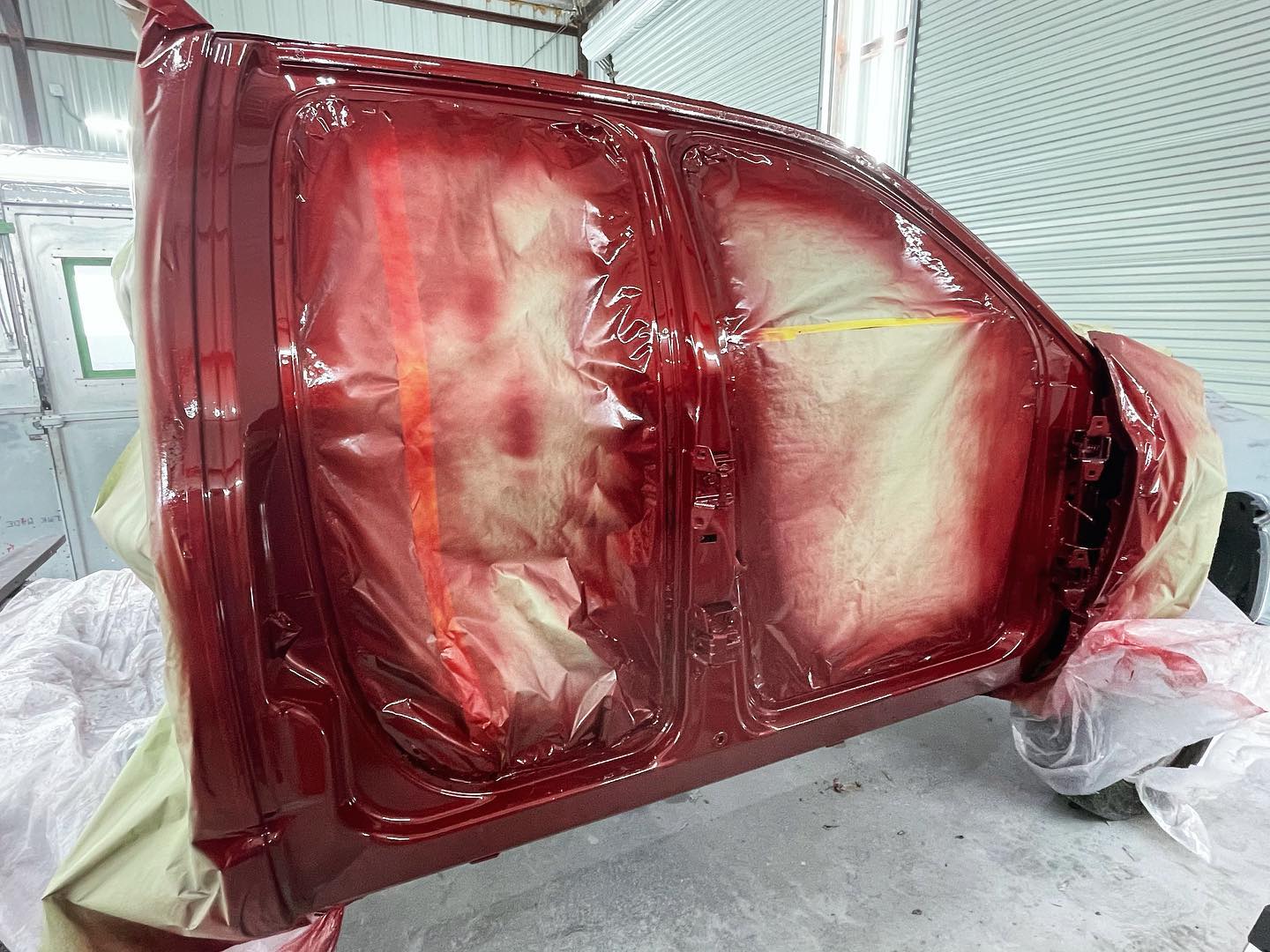 Red Dodge Ram 1500 full paint restoration — Houston TX — photo 37 of 65