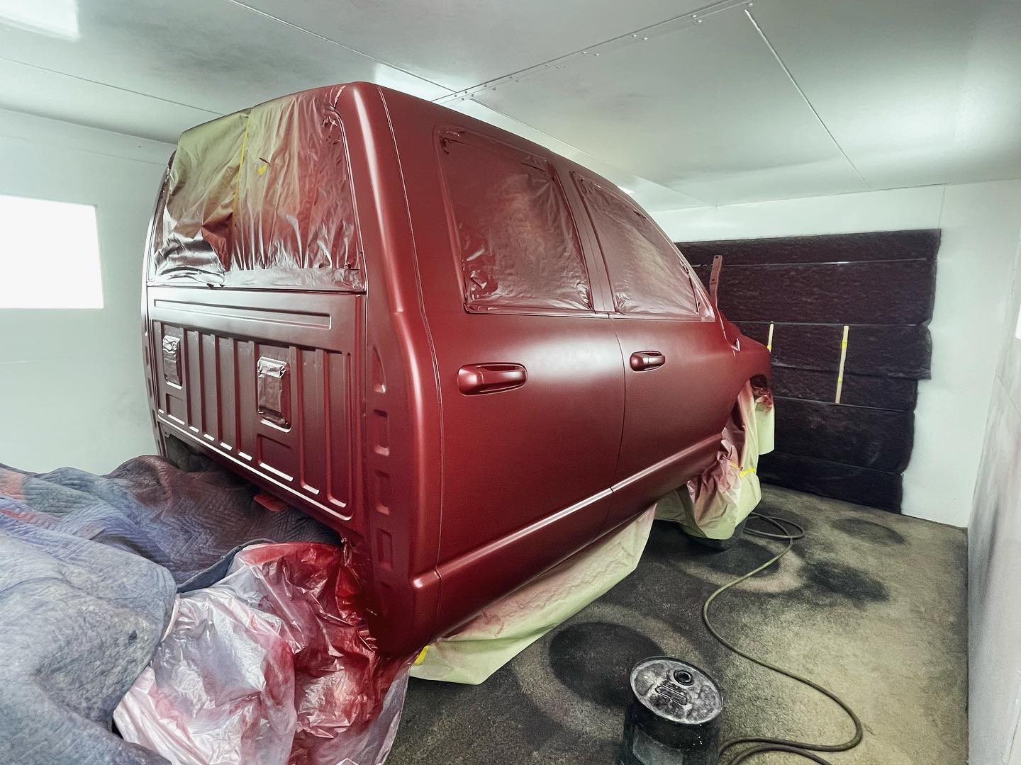 Red Dodge Ram 1500 full paint restoration — Houston TX — photo 39 of 65