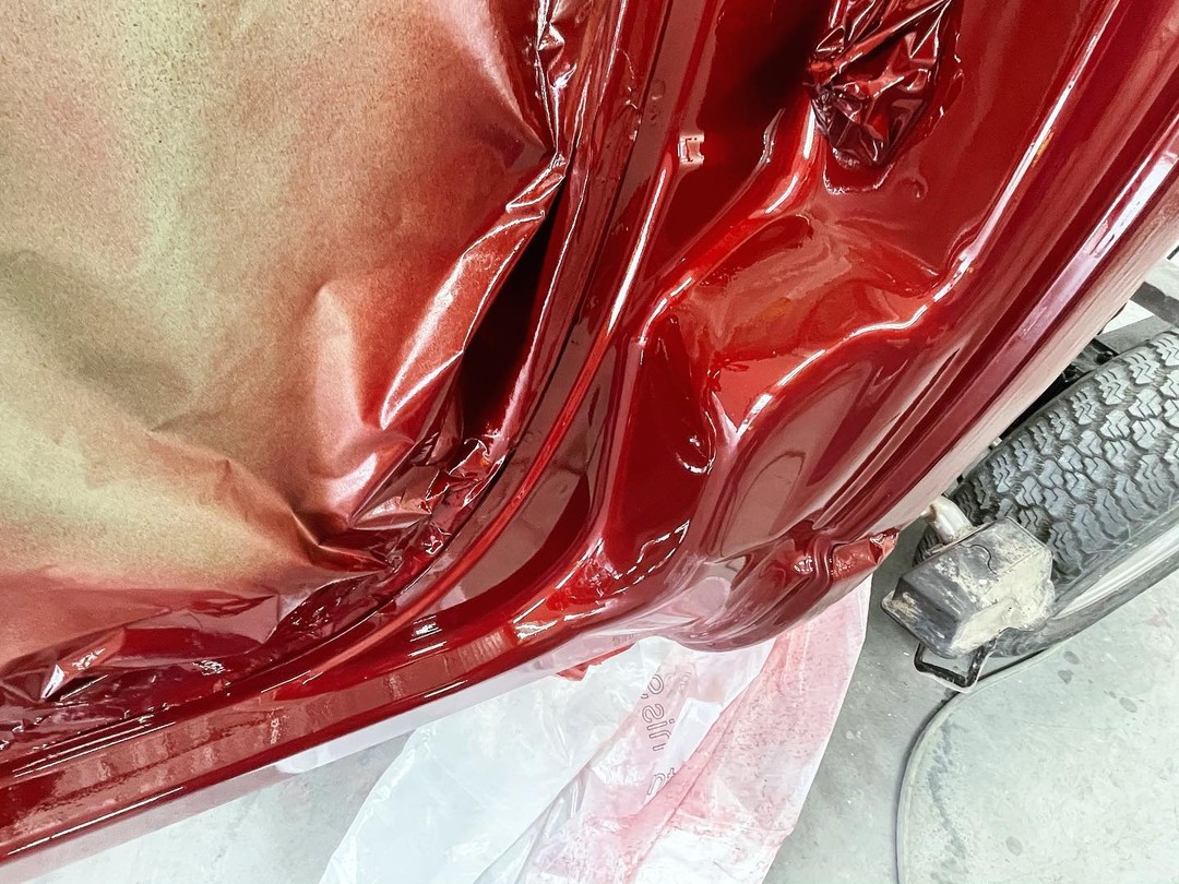 Red Dodge Ram 1500 full paint restoration — Houston TX — photo 40 of 65