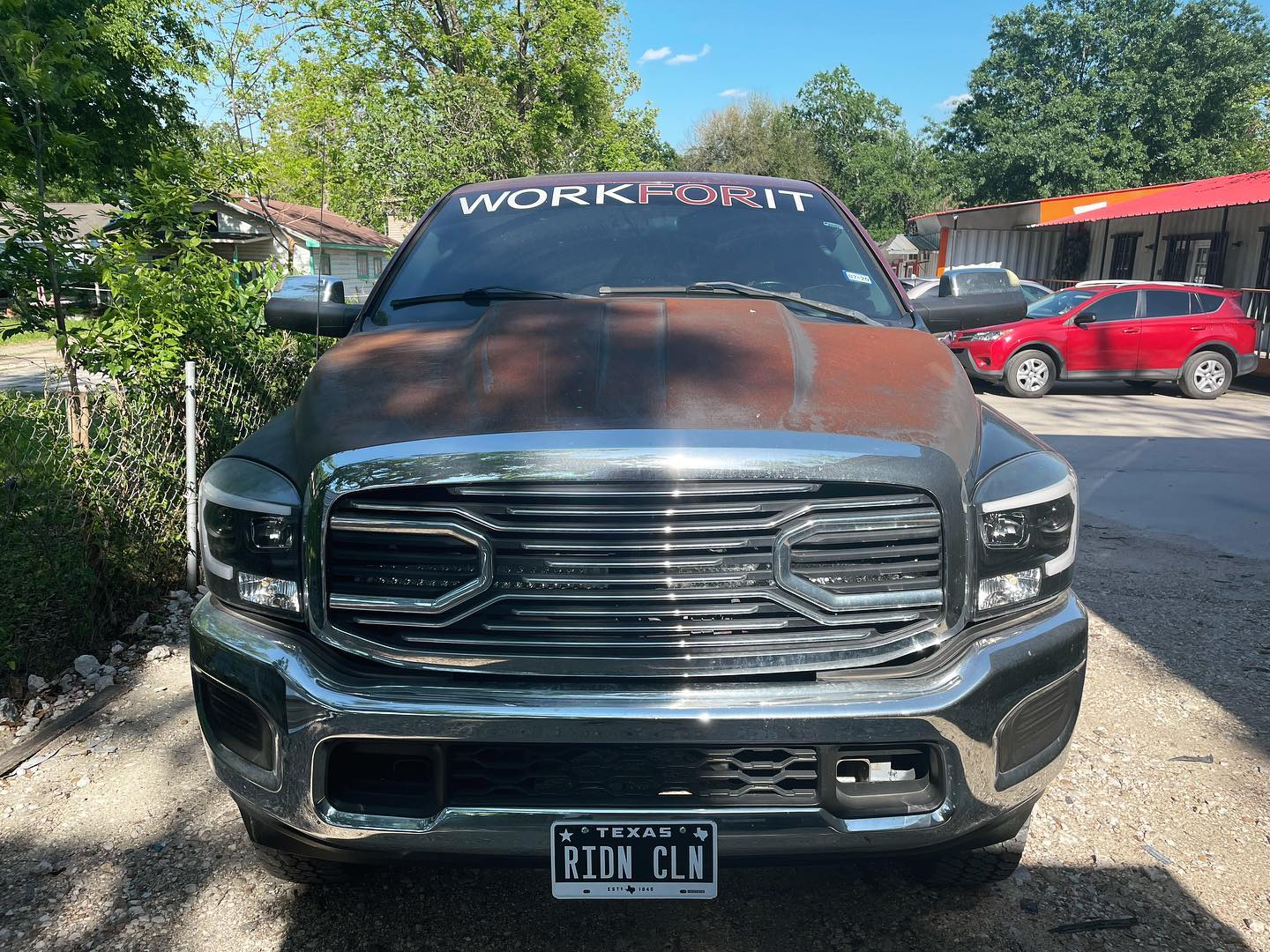 Red Dodge Ram 1500 full paint restoration — Houston TX — photo 41 of 65