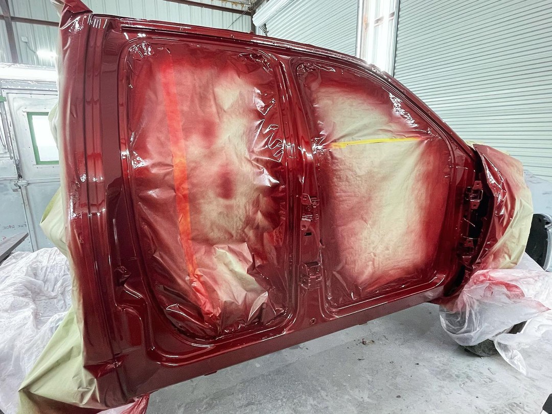 Red Dodge Ram 1500 full paint restoration — Houston TX — photo 47 of 65