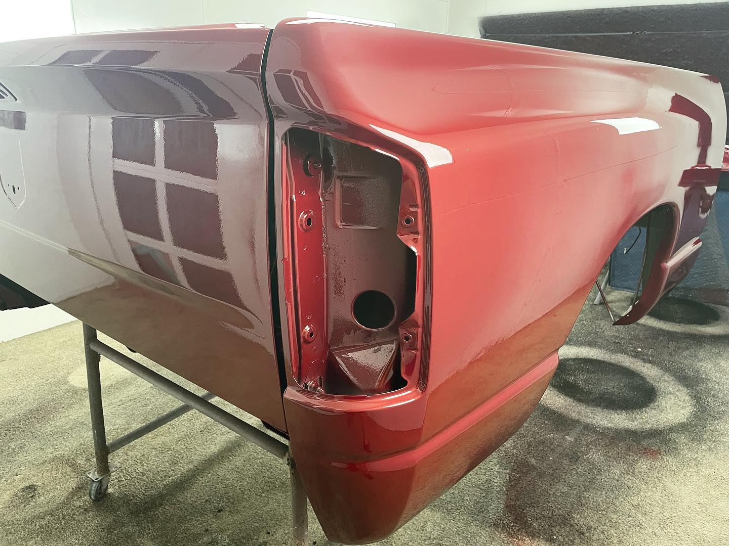 Red Dodge Ram 1500 full paint restoration — Houston TX — photo 52 of 65