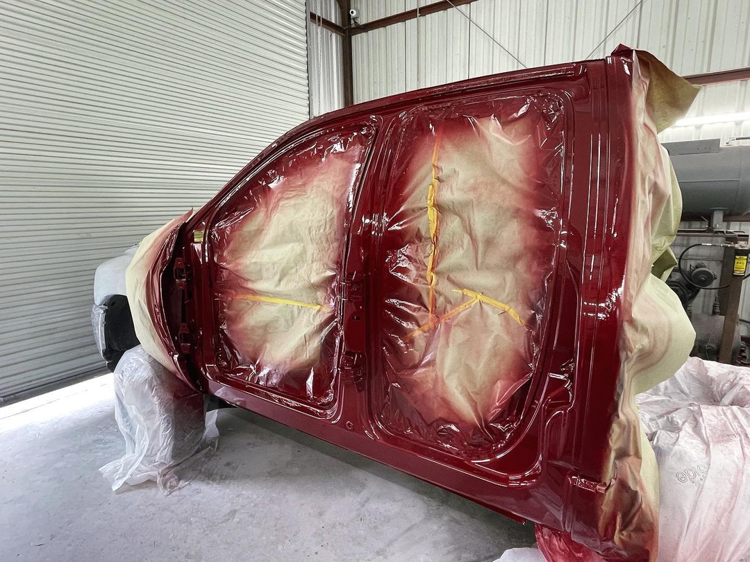 Red Dodge Ram 1500 full paint restoration — Houston TX — photo 53 of 65