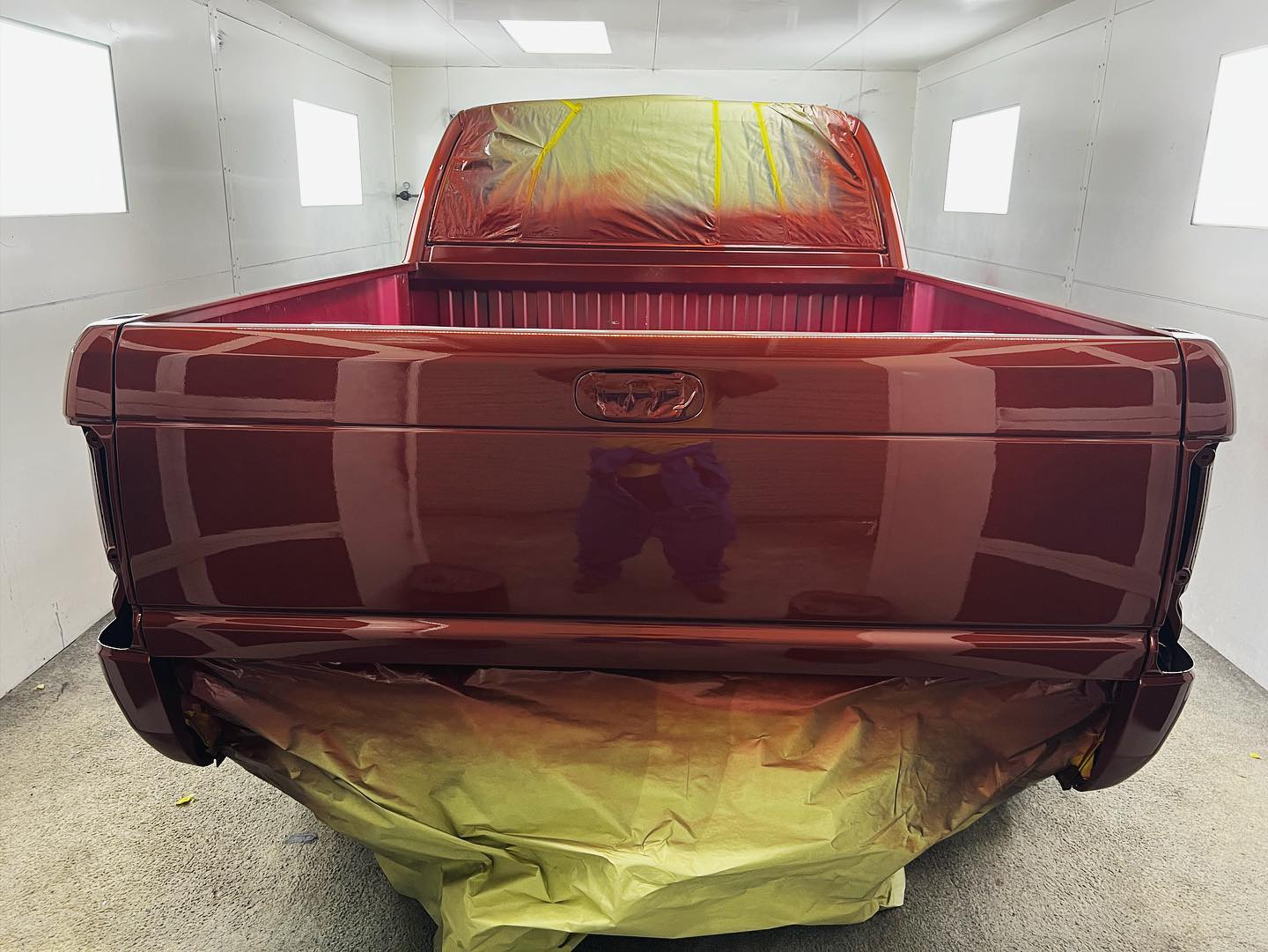 Red Dodge Ram 1500 full paint restoration — Houston TX — photo 54 of 65