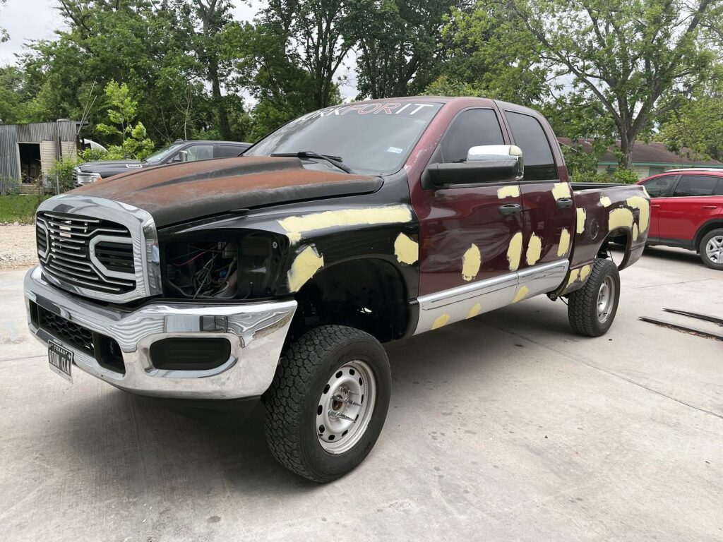 Red Dodge 1500 Auto Paint Restoration 56 | Fresh Paint Auto Restoration Houston, Texas