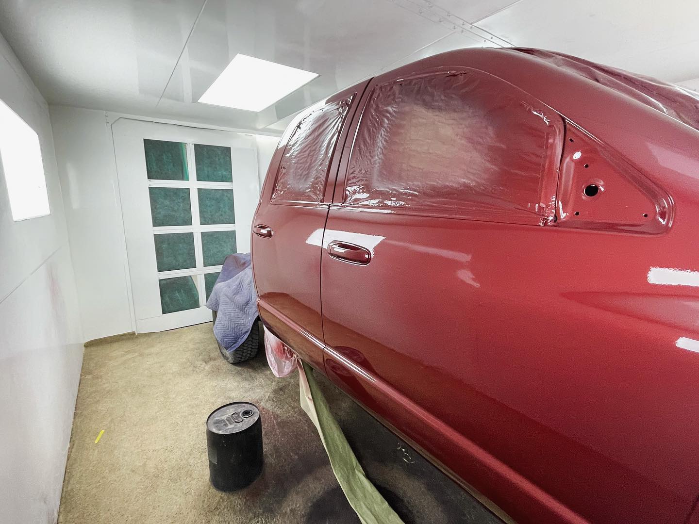 Red Dodge Ram 1500 full paint restoration — Houston TX — photo 62 of 65