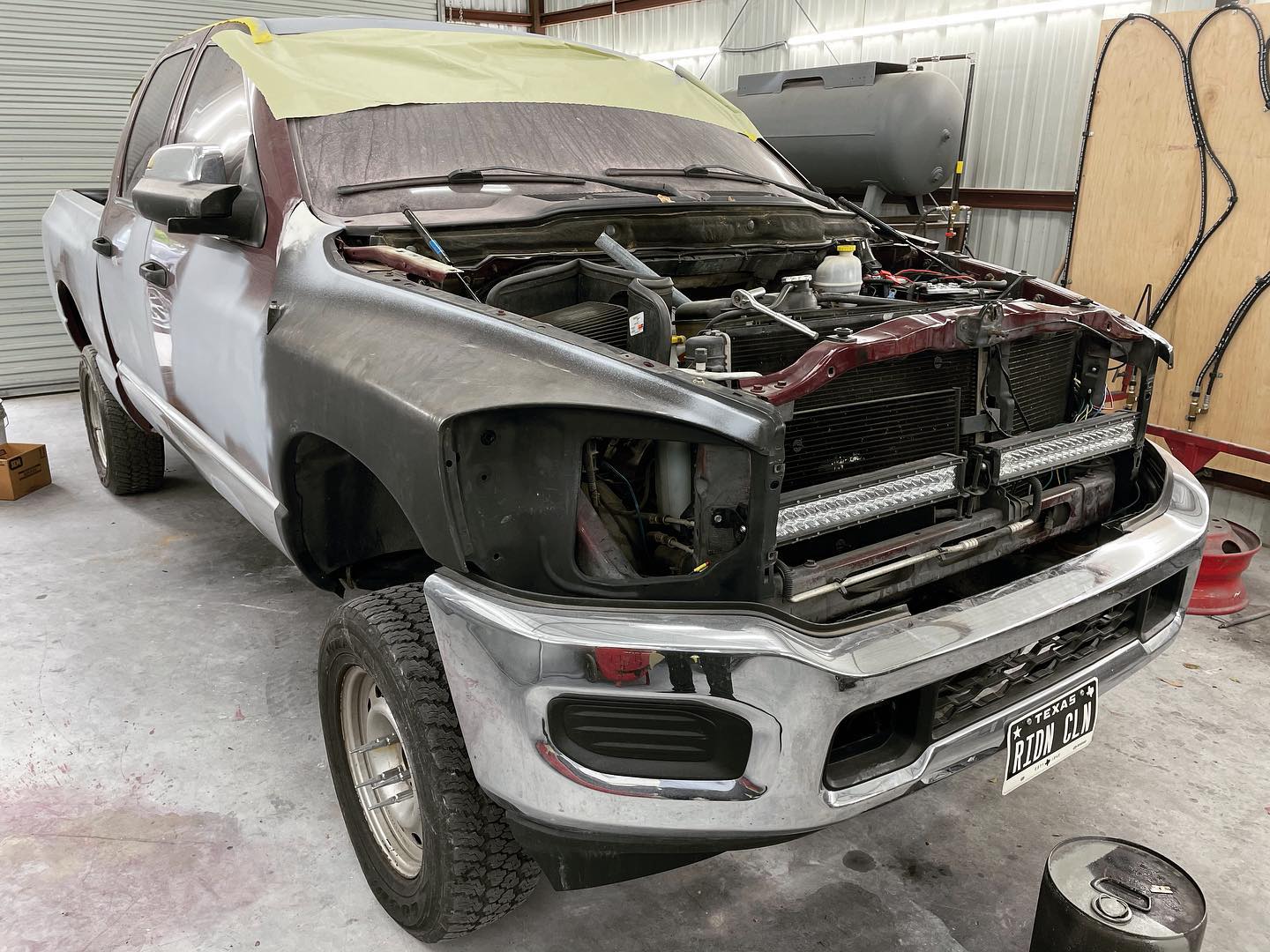 Red Dodge Ram 1500 full paint restoration — Houston TX — photo 64 of 65