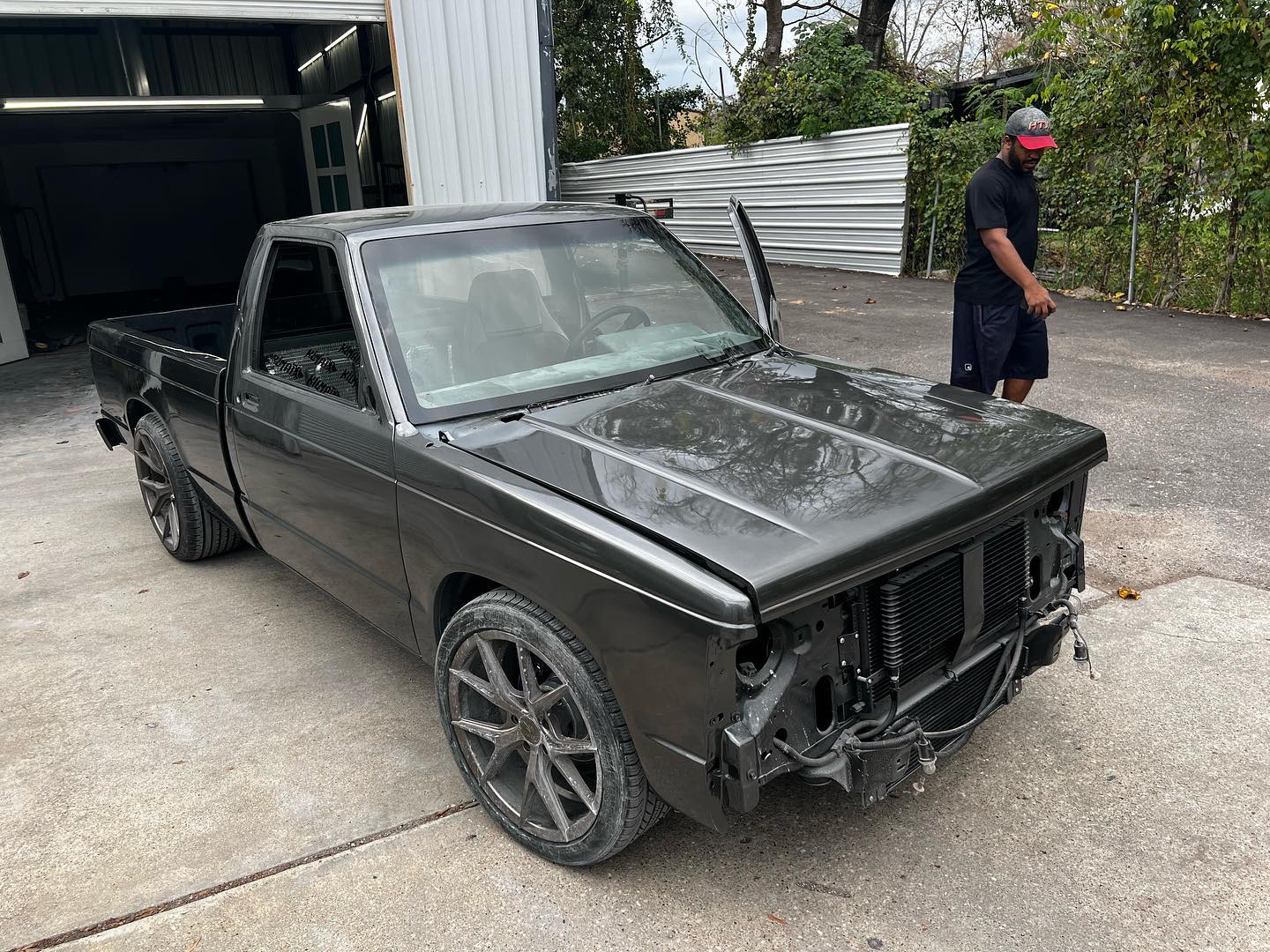 Smoke gray Chevy paint restoration Houston TX — project photo 5 of 25