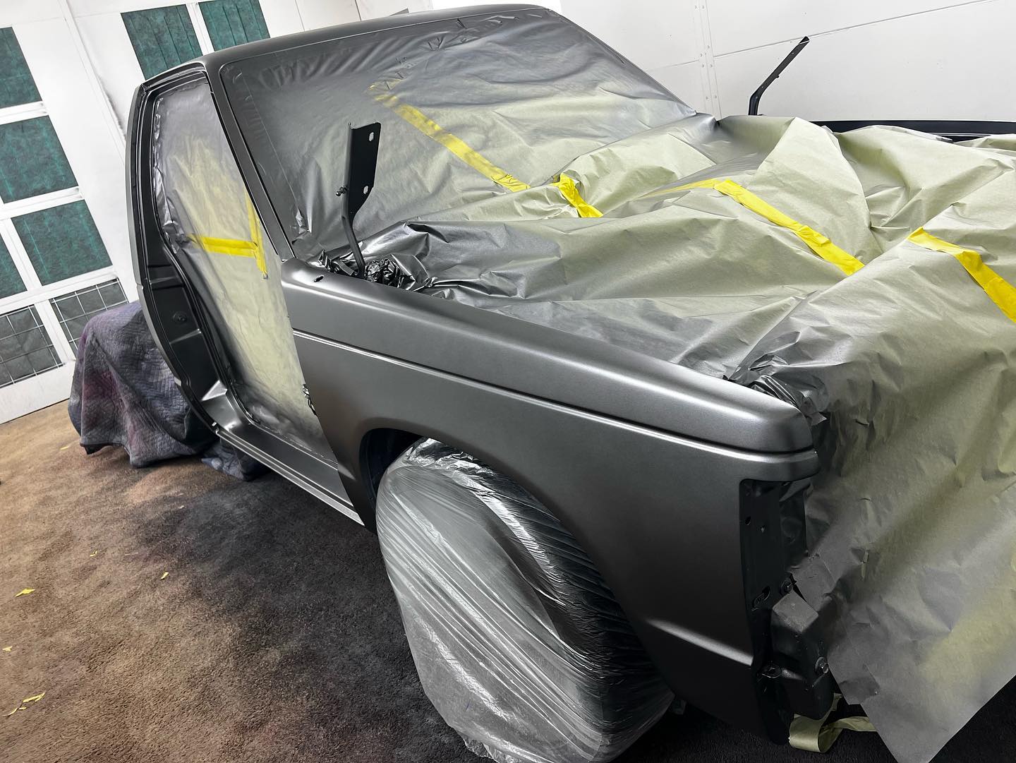 Smoke gray Chevy paint restoration Houston TX — project photo 14 of 25