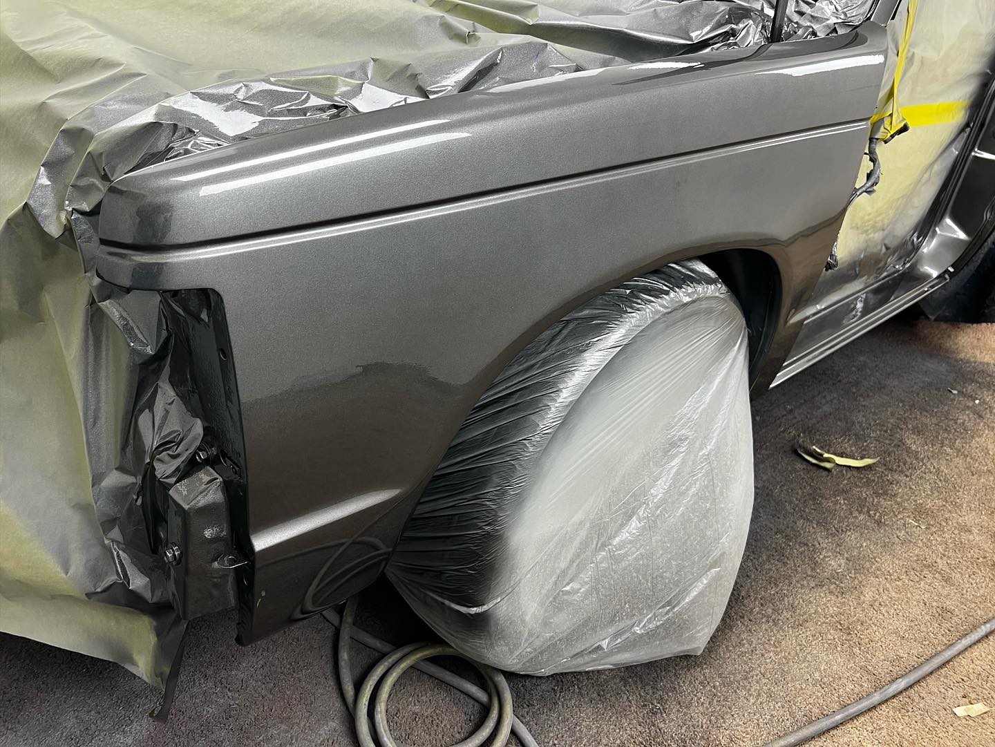 Smoke gray Chevy paint restoration Houston TX — project photo 18 of 25