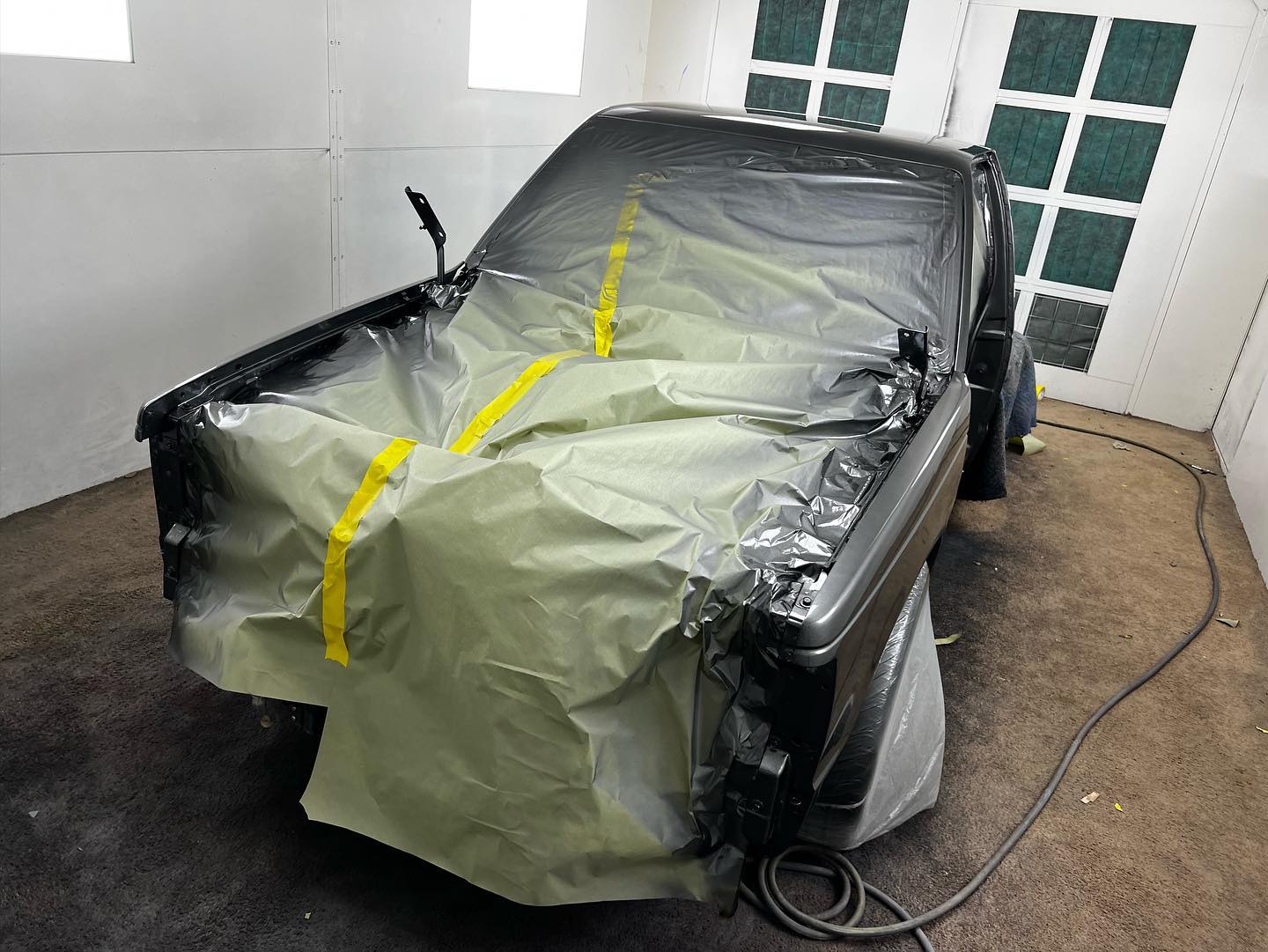 Smoke gray Chevy paint restoration Houston TX — project photo 21 of 25