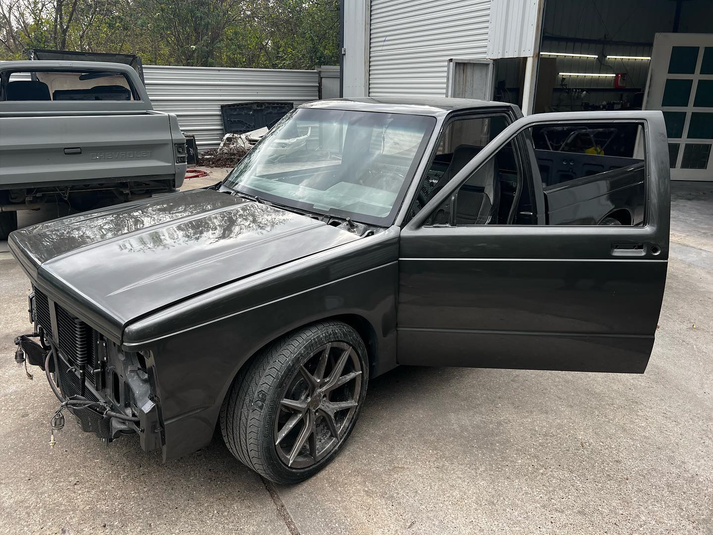 Smoke gray Chevy paint restoration Houston TX — project photo 24 of 25
